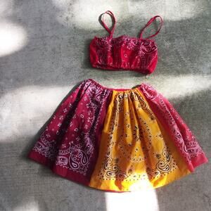 Handmade Bandana Cami And Skirt SKU T002.--ZA4